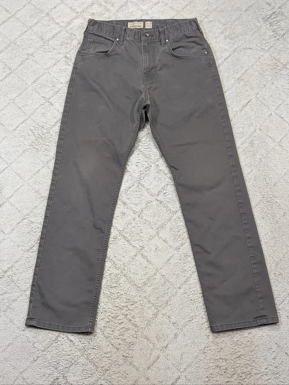 Patagonia Pants Mens 30x30 Gray Forge Performance Cotton Stretch Twill Straight